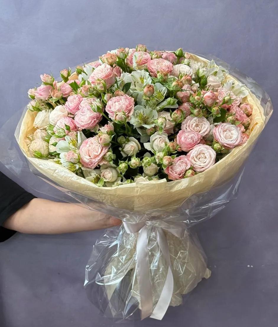 A bouquet of alstroemerias and bunch roses | ծաղիկներ, ծաղկեպսակներ, բույսեր Երևան