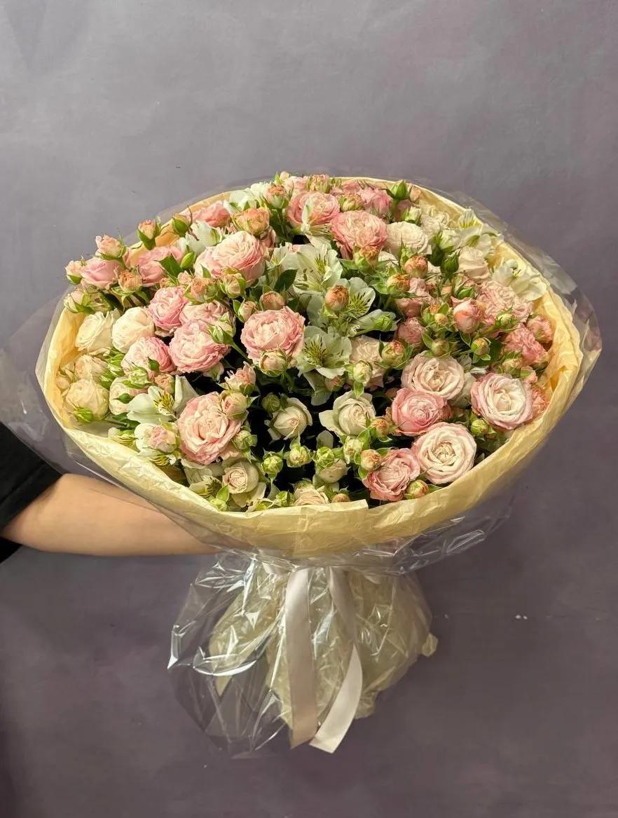 A bouquet of alstroemerias and bunch roses | ծաղիկներ, ծաղկեպսակներ, բույսեր Երևան