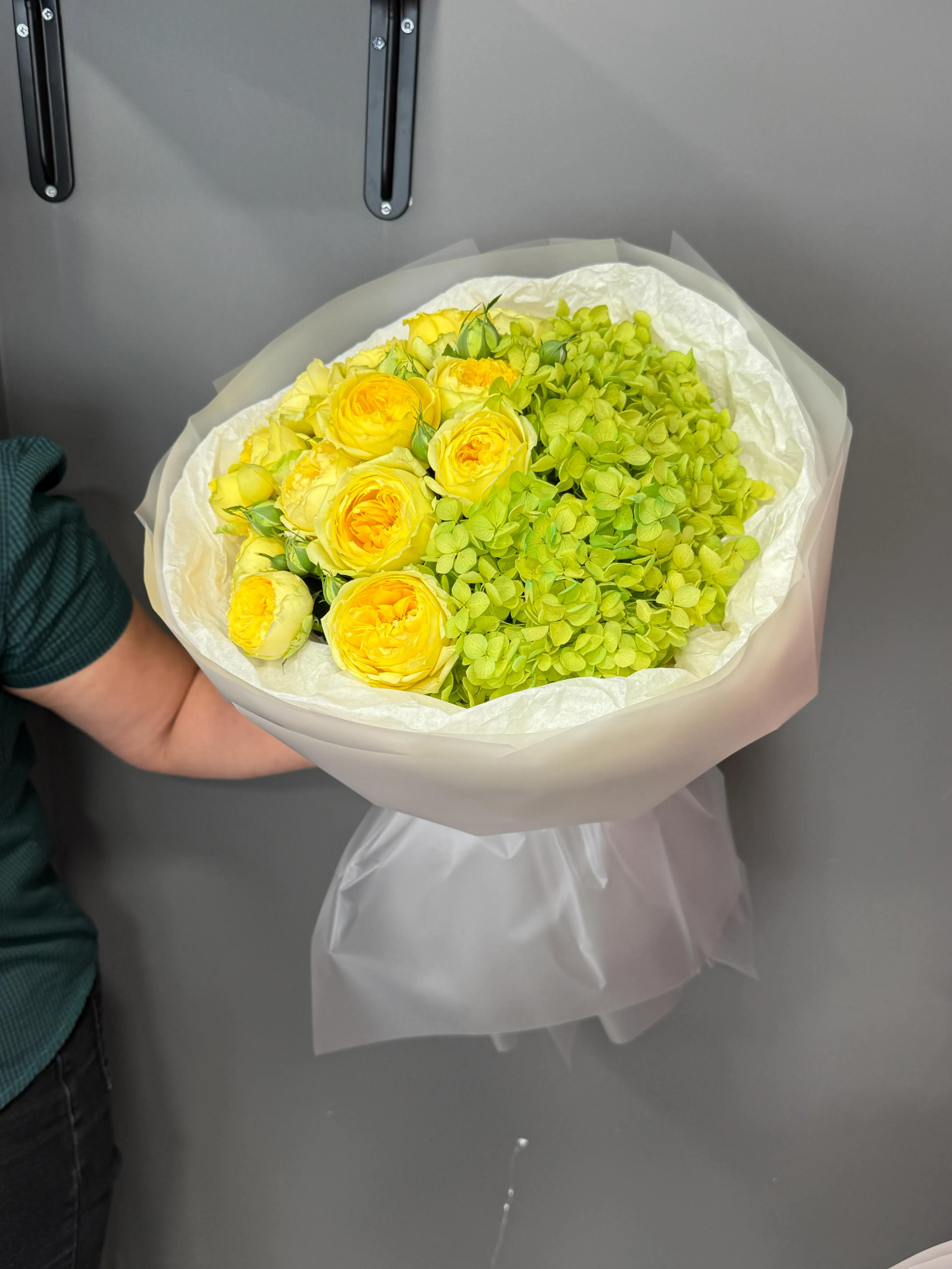 Bouquet of hydrangea and peonies | ծաղիկներ, ծաղկեպսակներ, բույսեր - առաքում Երևան