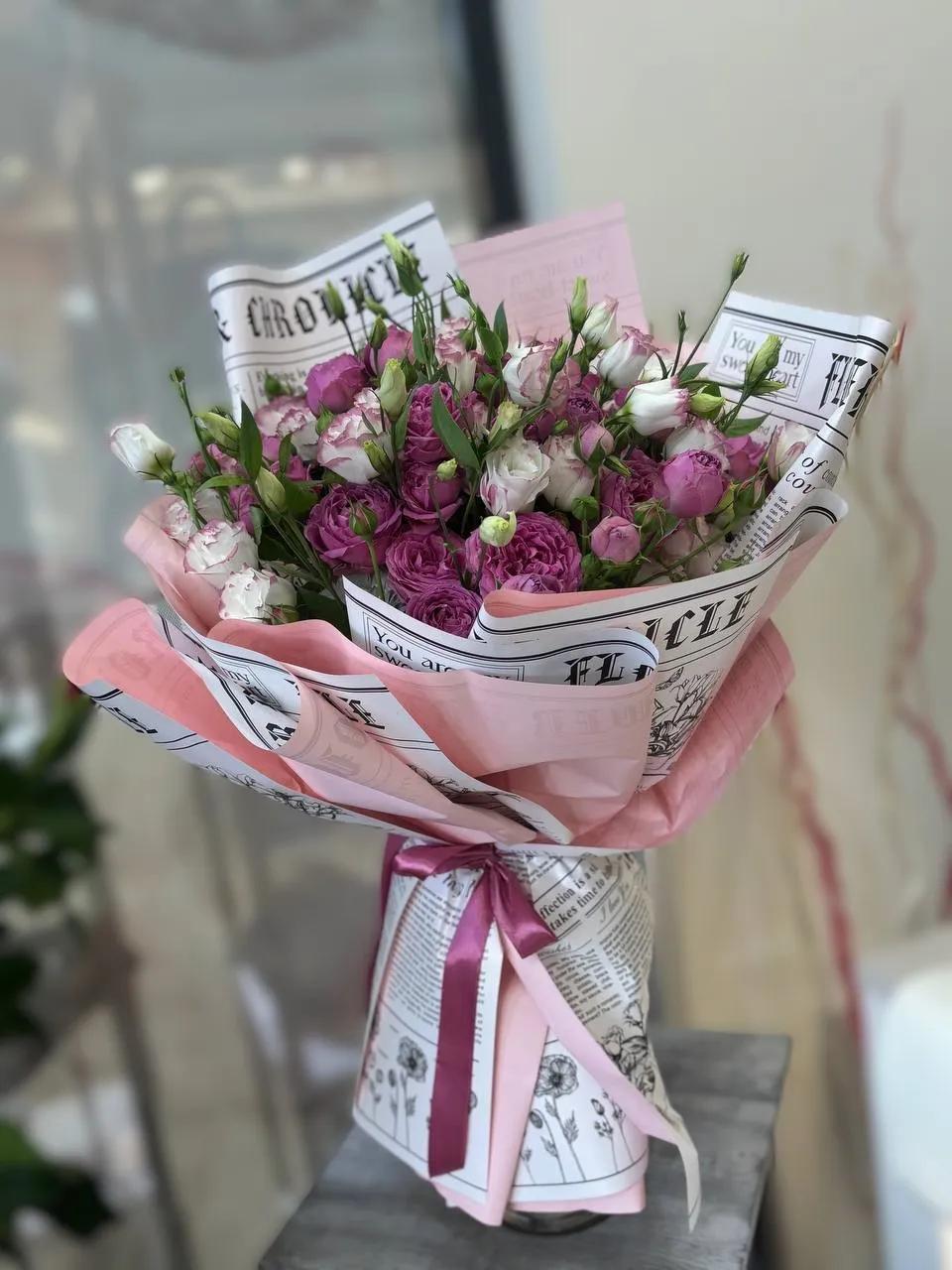A bunch of peonies and lisianthus | ծաղիկներ, ծաղկեպսակներ, բույսեր Երևան