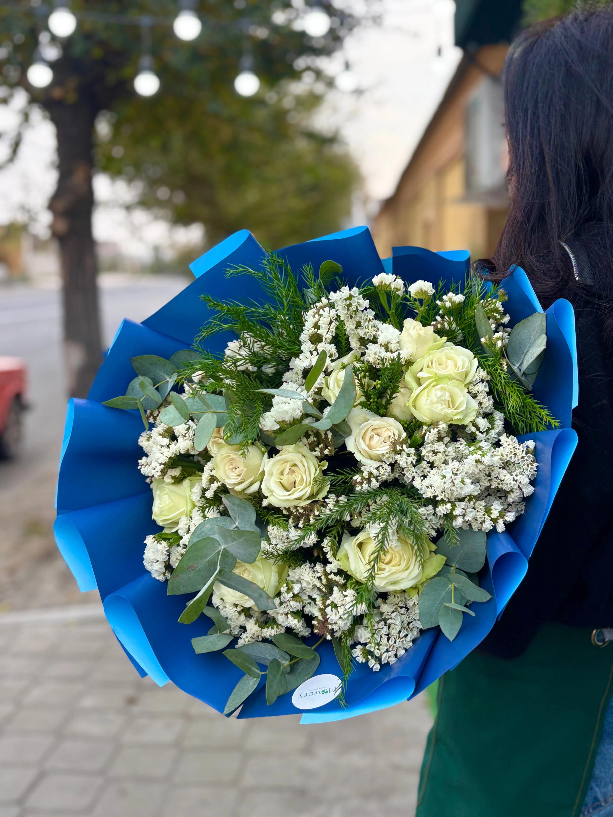Blue and white bouquet | ծաղիկներ, ծաղկեպսակներ, բույսեր Երևան