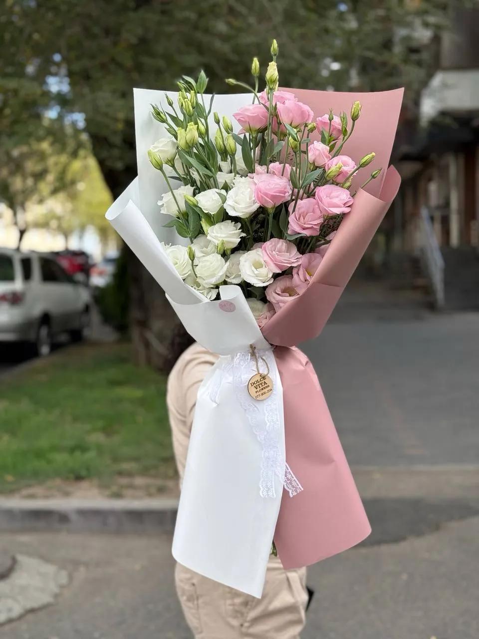 White and pink bouquet | ծաղիկներ, ծաղկեպսակներ, բույսեր - առաքում Երևան