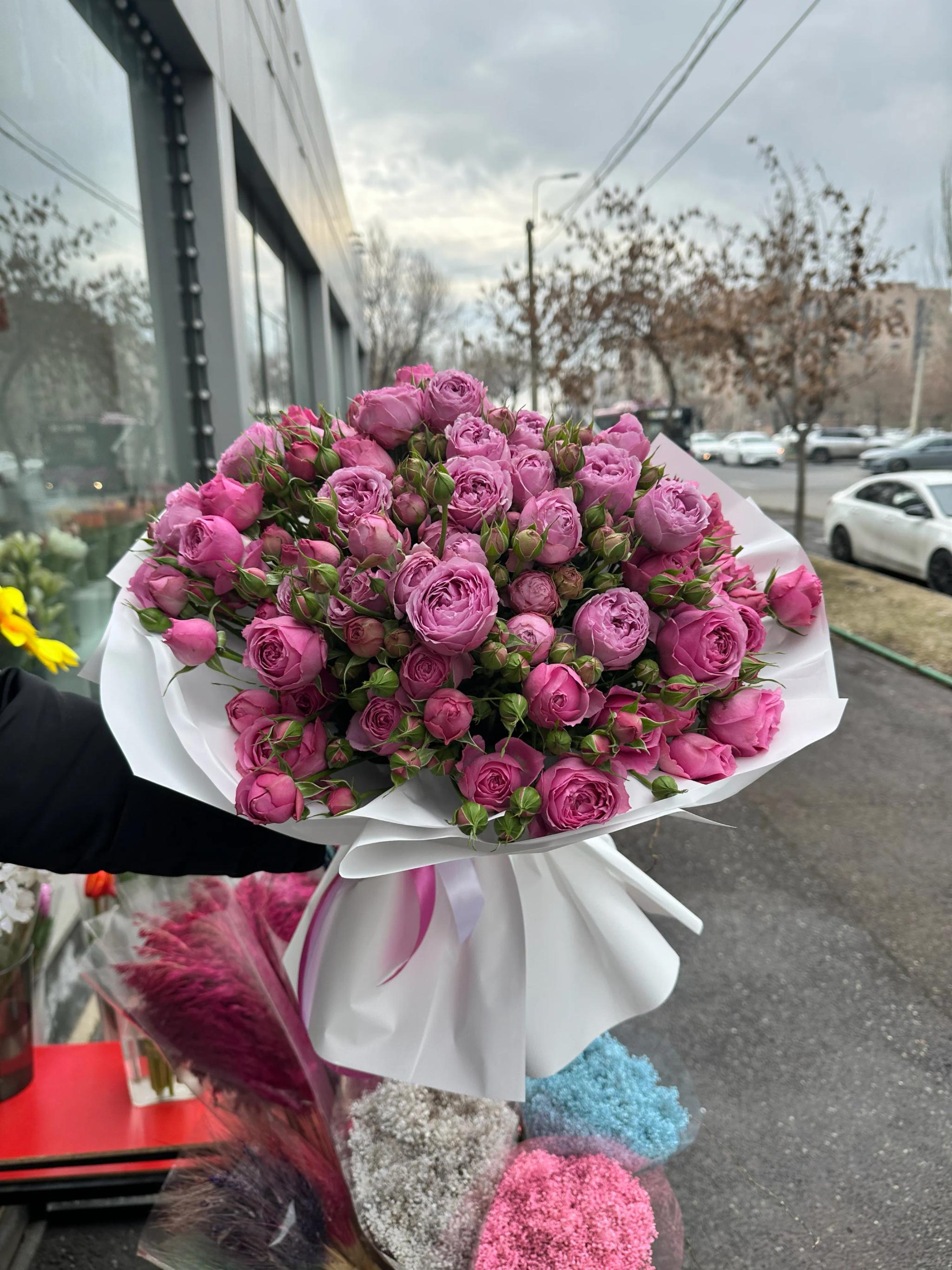 Букет пионов с розами | ծաղիկներ, ծաղկեպսակներ, բույսեր Երևան