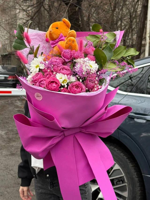 «Романтическая» связка | ծաղիկներ, ծաղկեպսակներ, բույսեր - առաքում Երևան